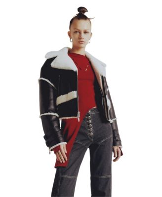 Women's Furry Leather Jacket