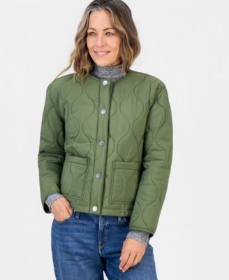 Women's Drawcord Bomber Quilted Jacket