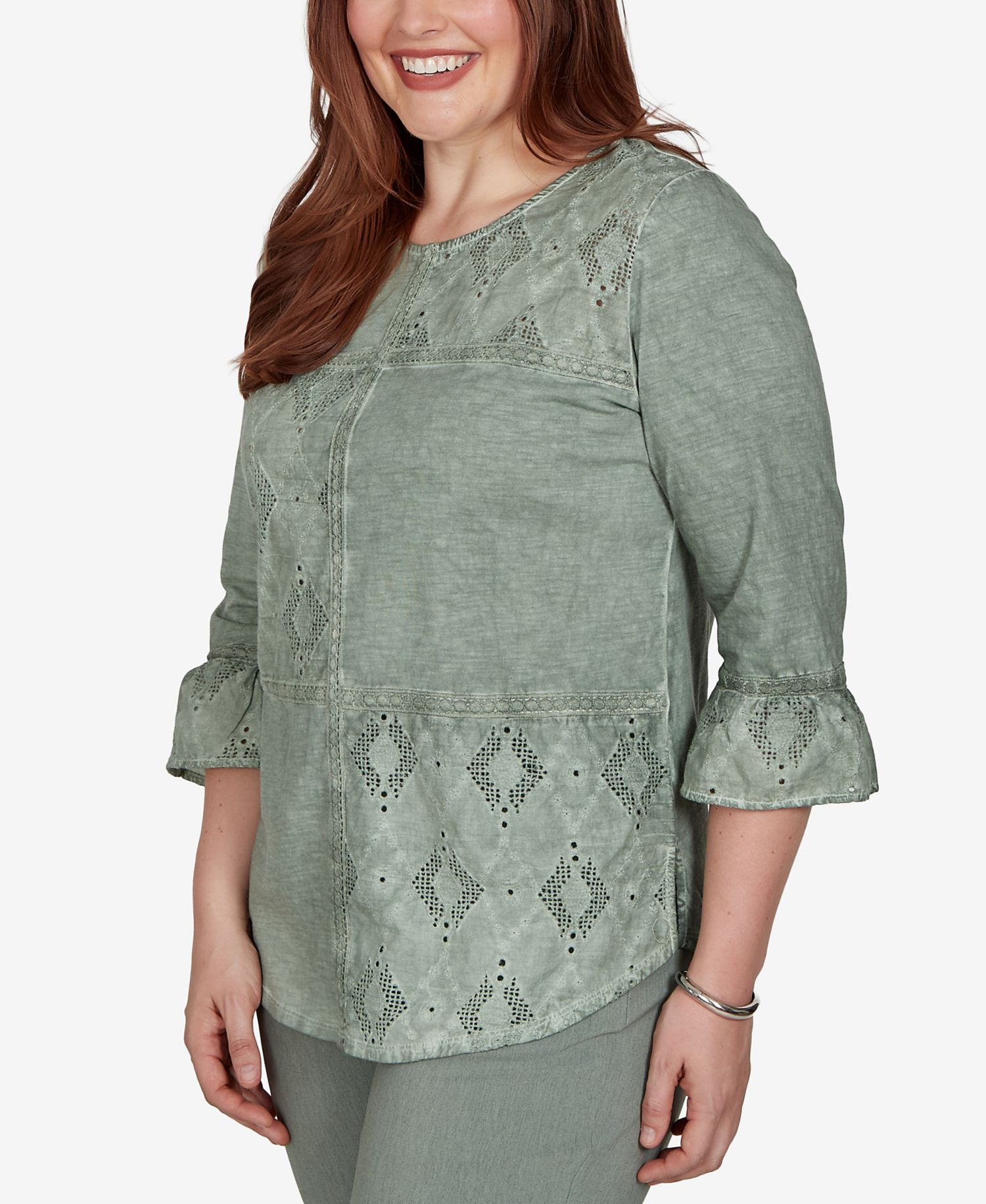 Women's Provence Tonal Spliced Patchwork Top