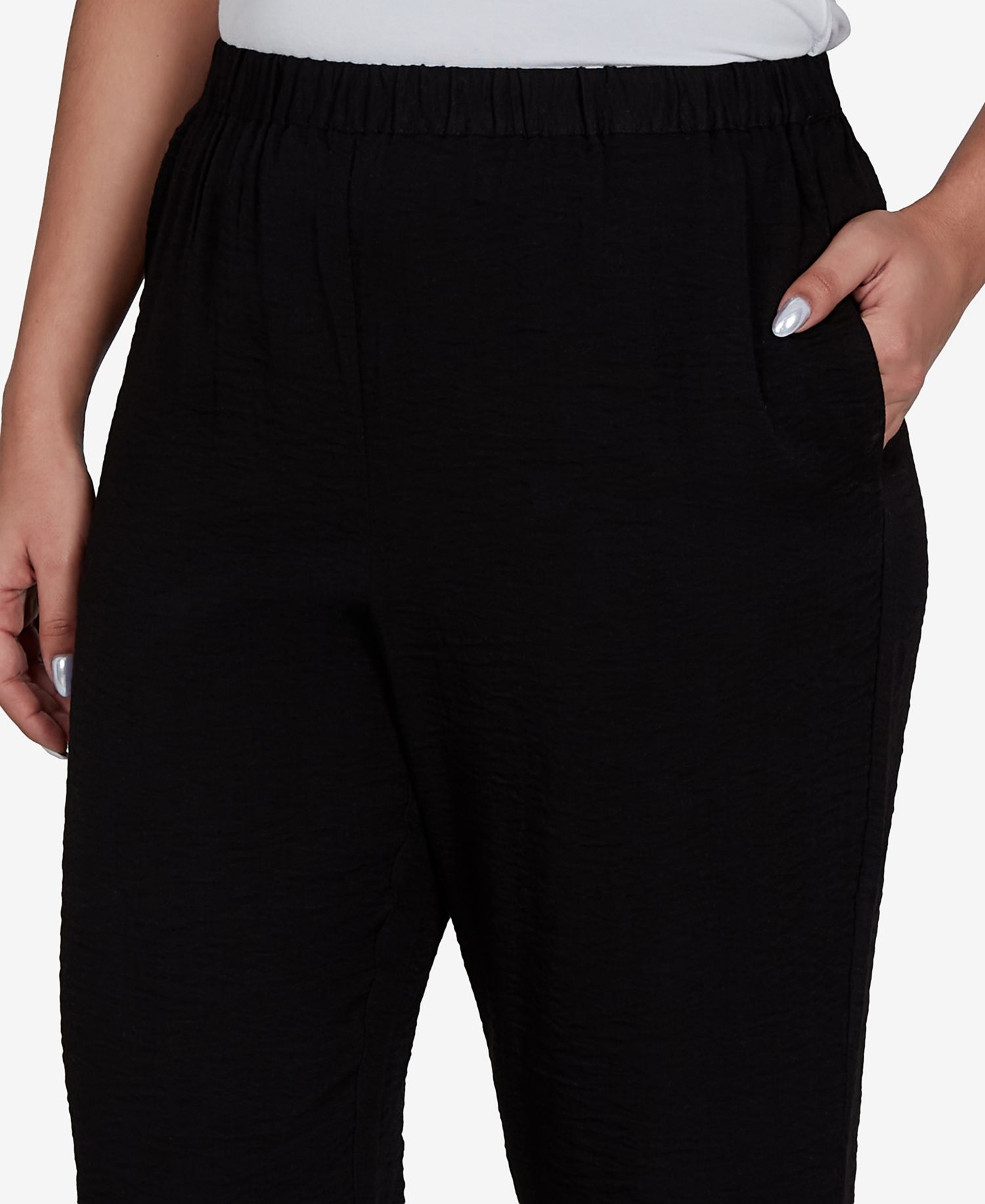 Women's Travel Advisory Crinkle Texture Ankle Pants