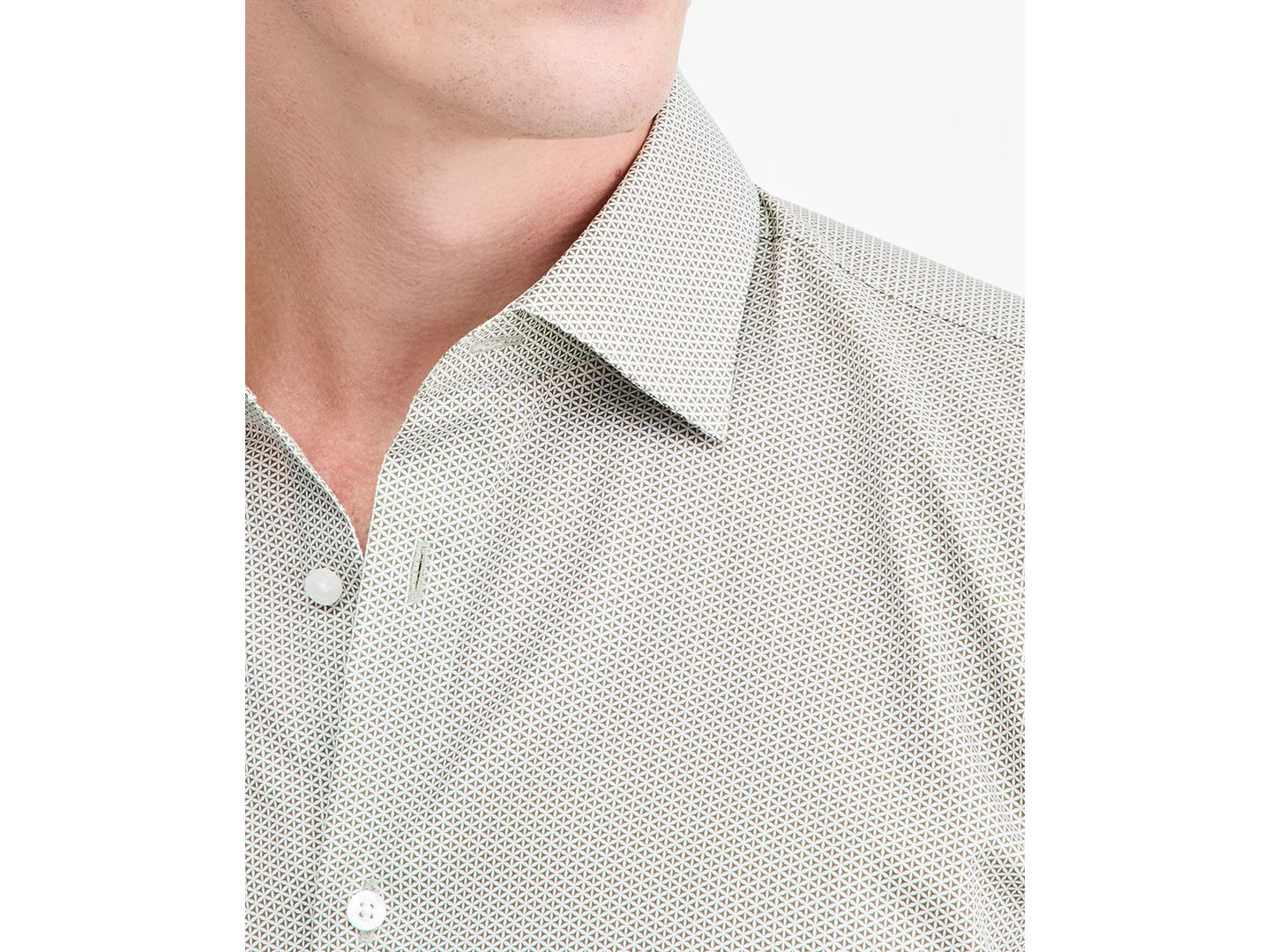 Мужская рубашка Hugo Boss HUGO by Valerio Modern-Fit Dress Shirt, цвет: Зелёный — фото 4