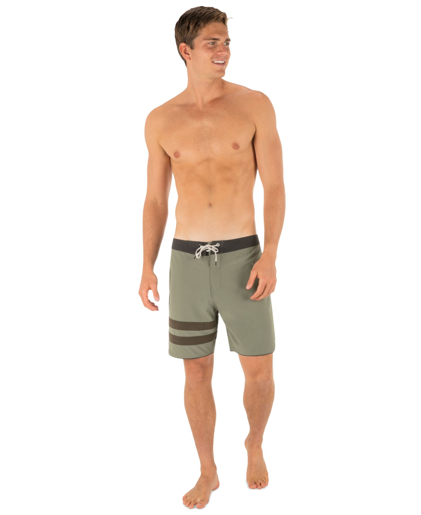 Пляжные шорты Inseam для мужчин — Hurley, цвет: Армейский — фото 2