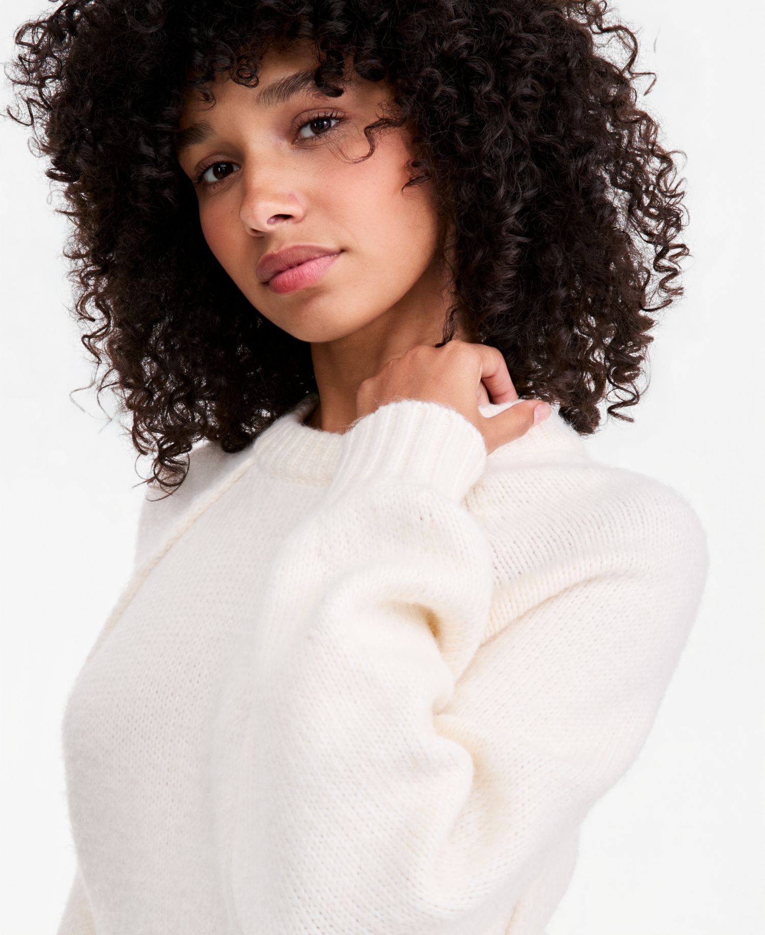 Petite Raglan Slouchy Crew Sweater