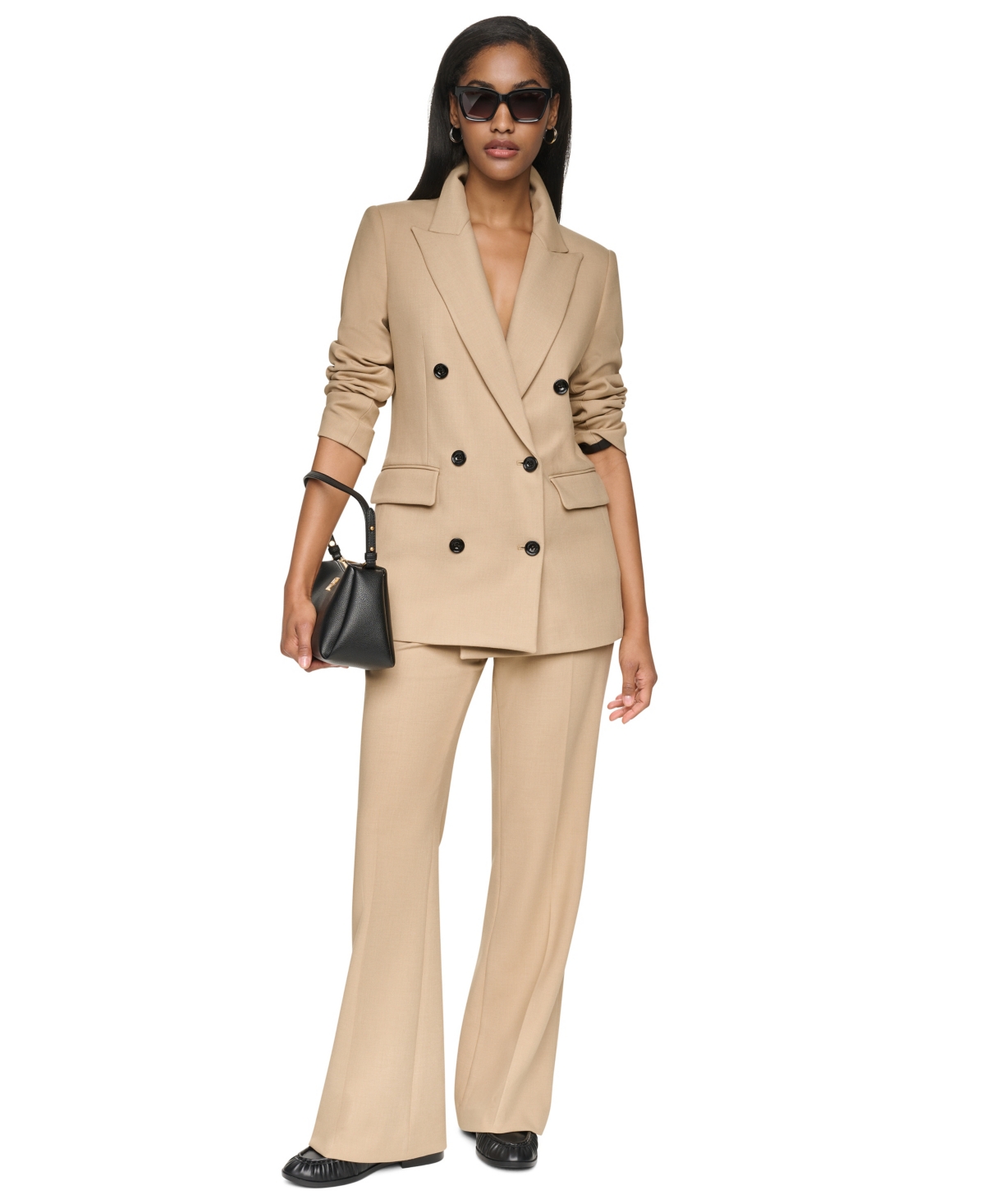 Dkny Women's Long-Sleeve Notch Collar Button-Front Blazer