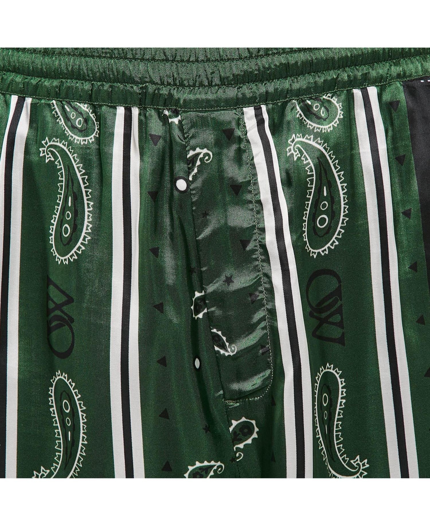 Men's Bandana Print Satin Bermuda Shorts