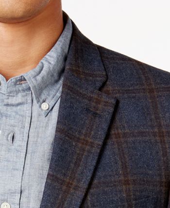Sport Jacket Light Blue/ Tobacco Windowpane Slim main image 1