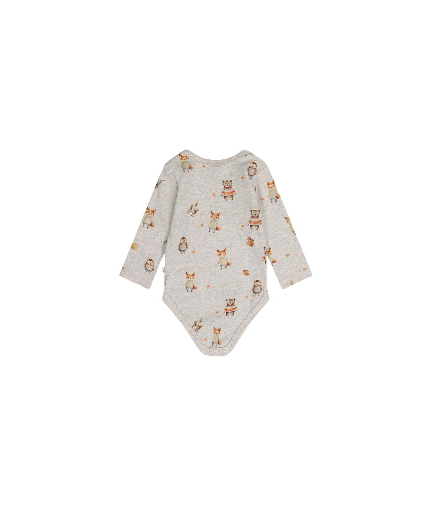 Deux par Deux Baby Boy 3M TO 24M Cotton Onesie Animal Print, цвет: Бежевый с принтом — фото 4