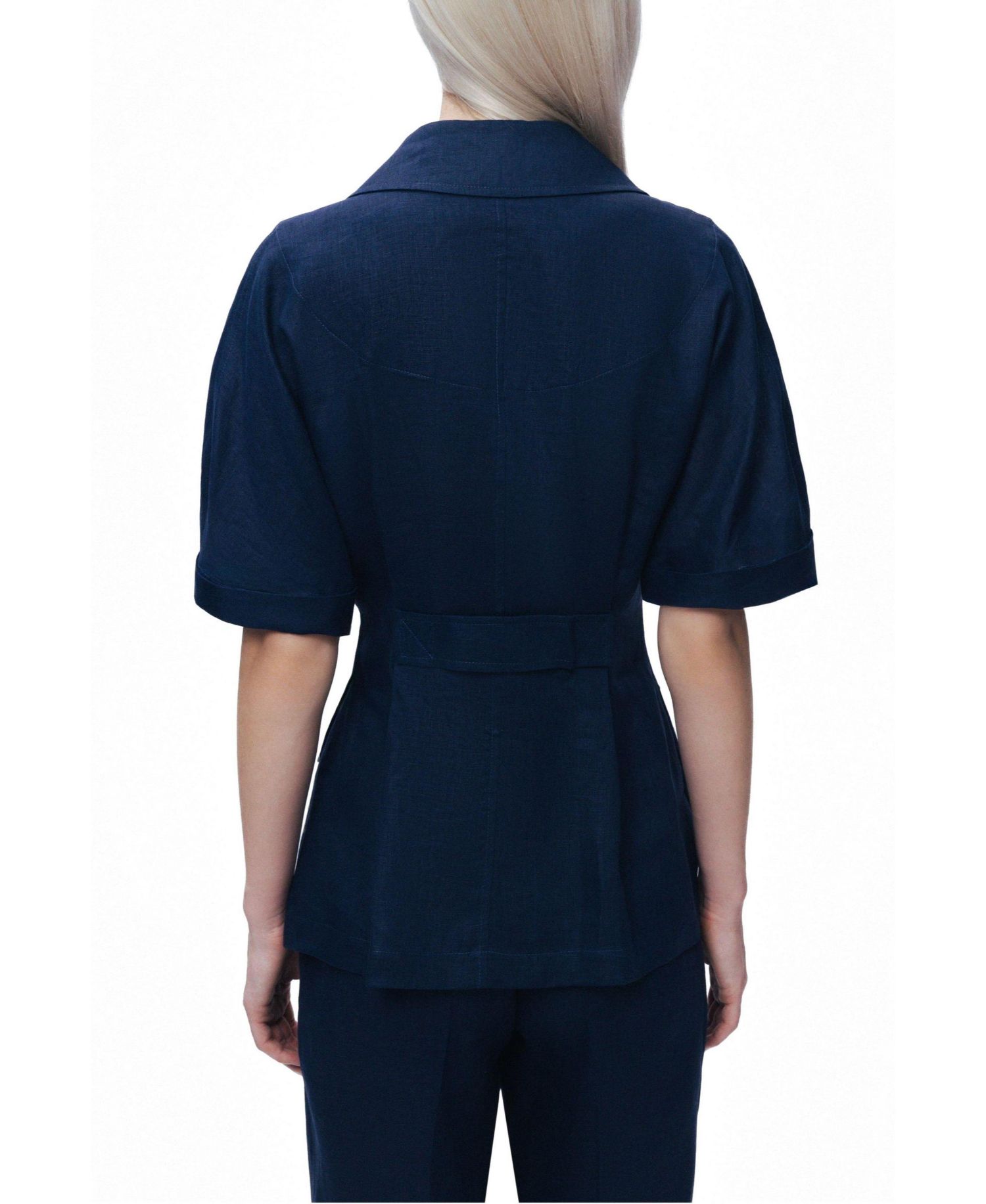 Women's Short Sleeve Blazer Jacket