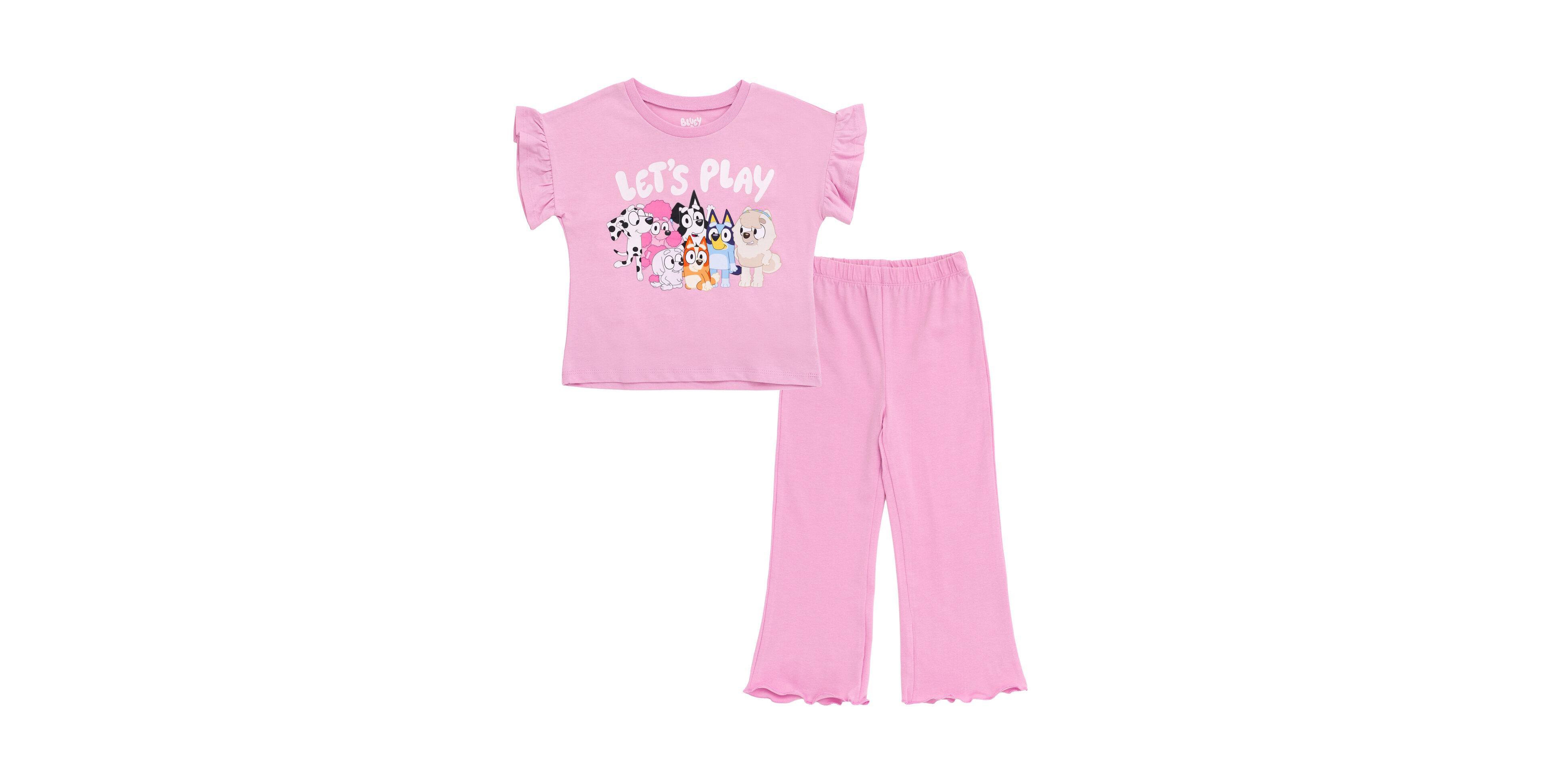 Bluey Girls' (5-12) -Piece T-Shirt and Flare Pants Set