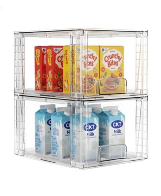 Stackable Plastic Organizer Drawers Bathroom Kitchen Pantry Makeup Storage