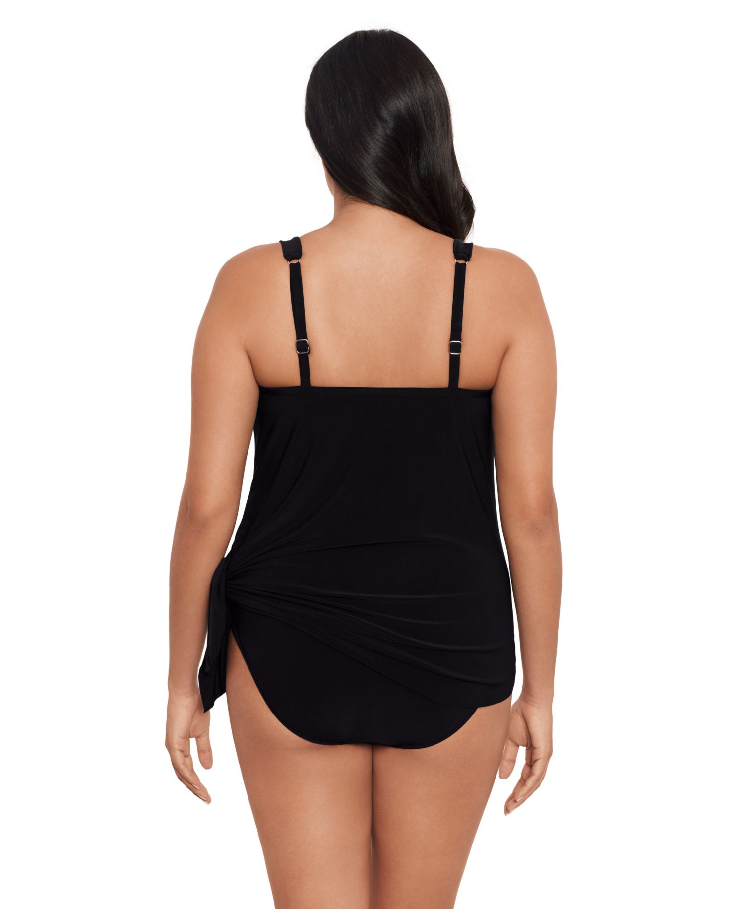 Plus Size Solids Winnie V-Neck Tankini Top