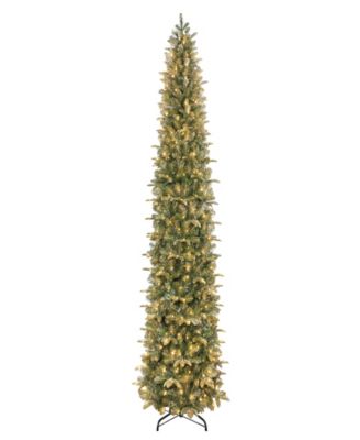 9" Pre-Lit Artificial Yardley Spruce Pencil Tree