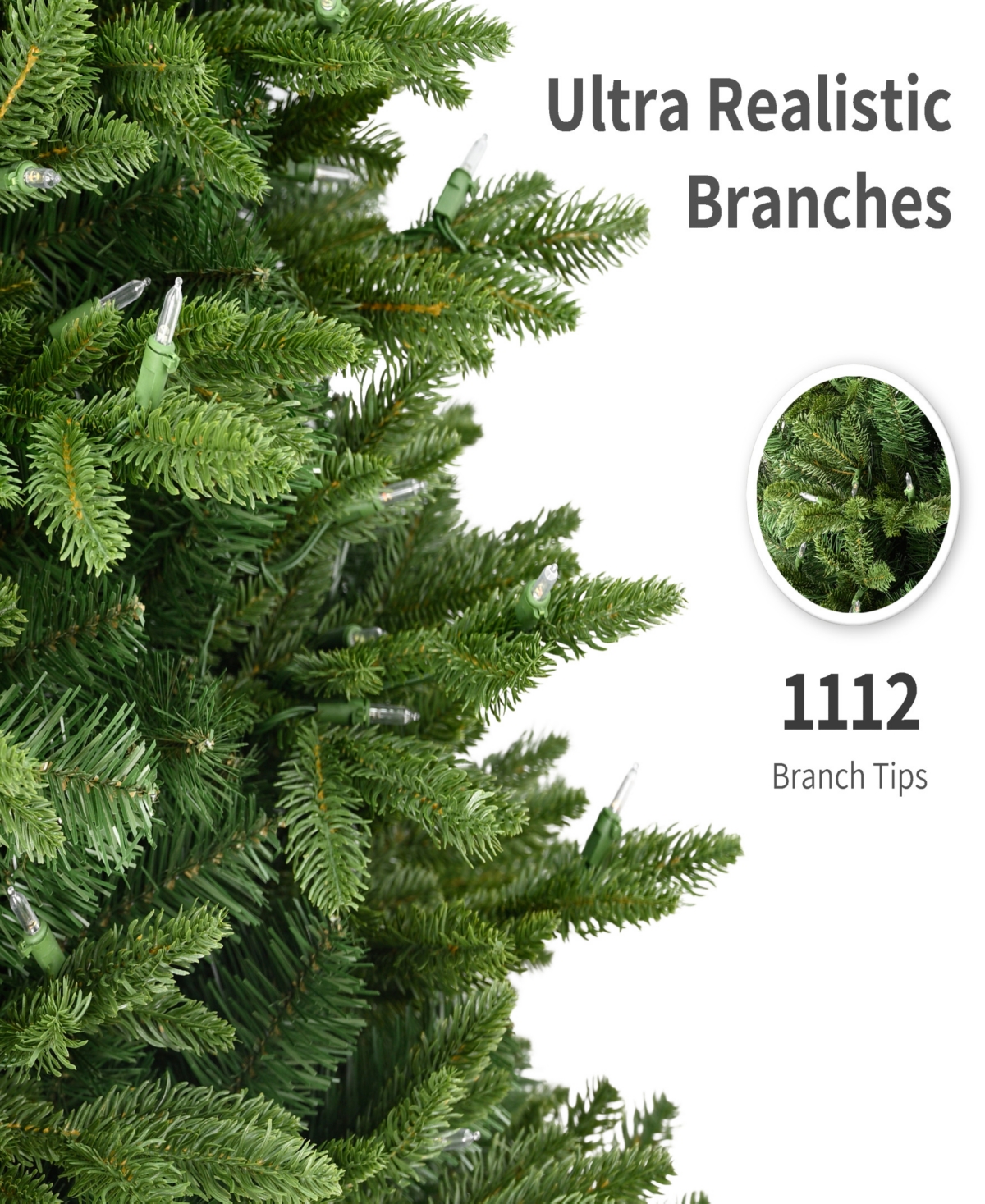 Puleo International 4.5" Pre-Lit Artificial Noble Fir Tree