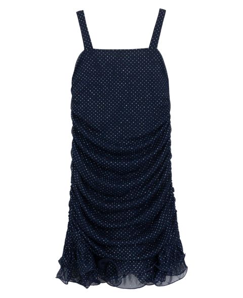 Платье Speechless Sleeveless Knee Length Square Neck Dress для девочек, цвет: Тёмно-синий