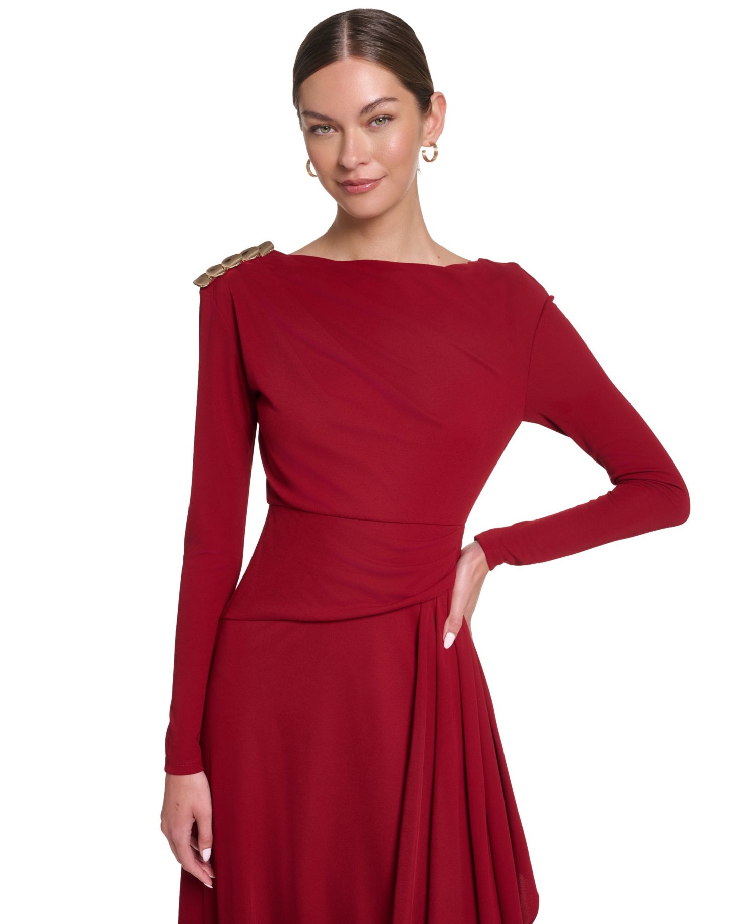Women's Boat Neck Jersey Dress