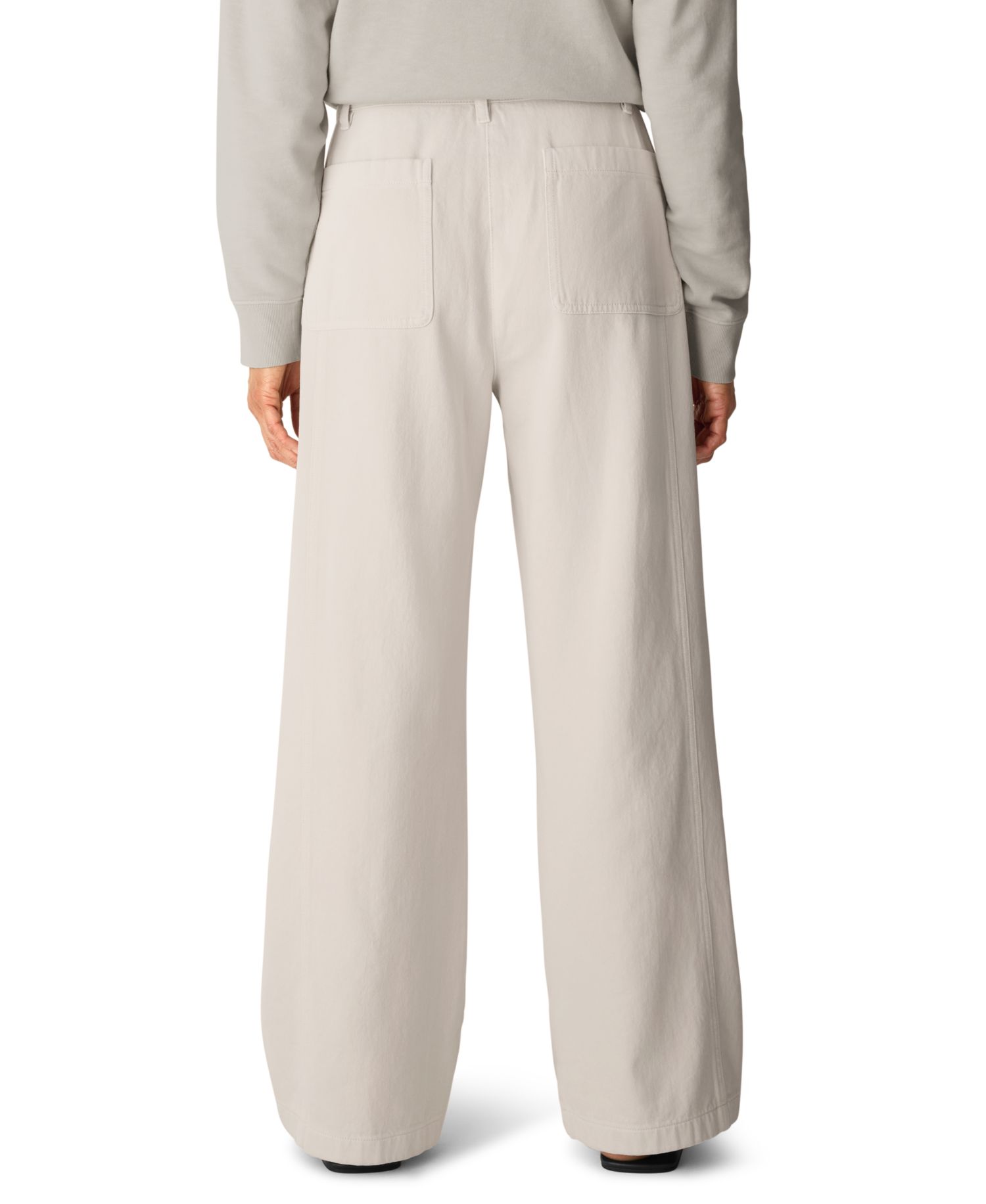 Women's High-Waist Wide-Leg Cotton Pants