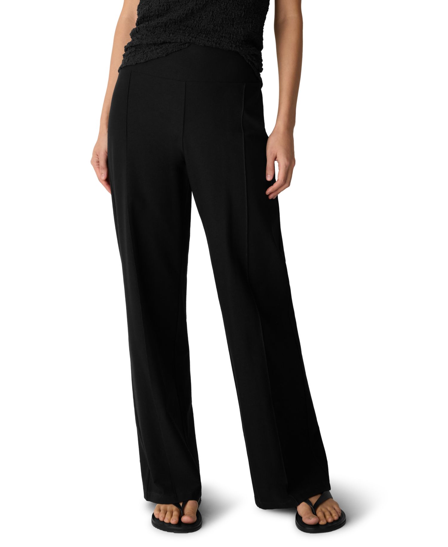 Eileen Fisher Women's High-Waisted Wide-Leg Pintuck Pants
