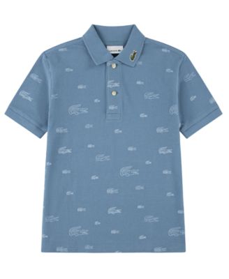 Boys' 10-16 Short-Sleeve Line Croc Printed Polo Shirt