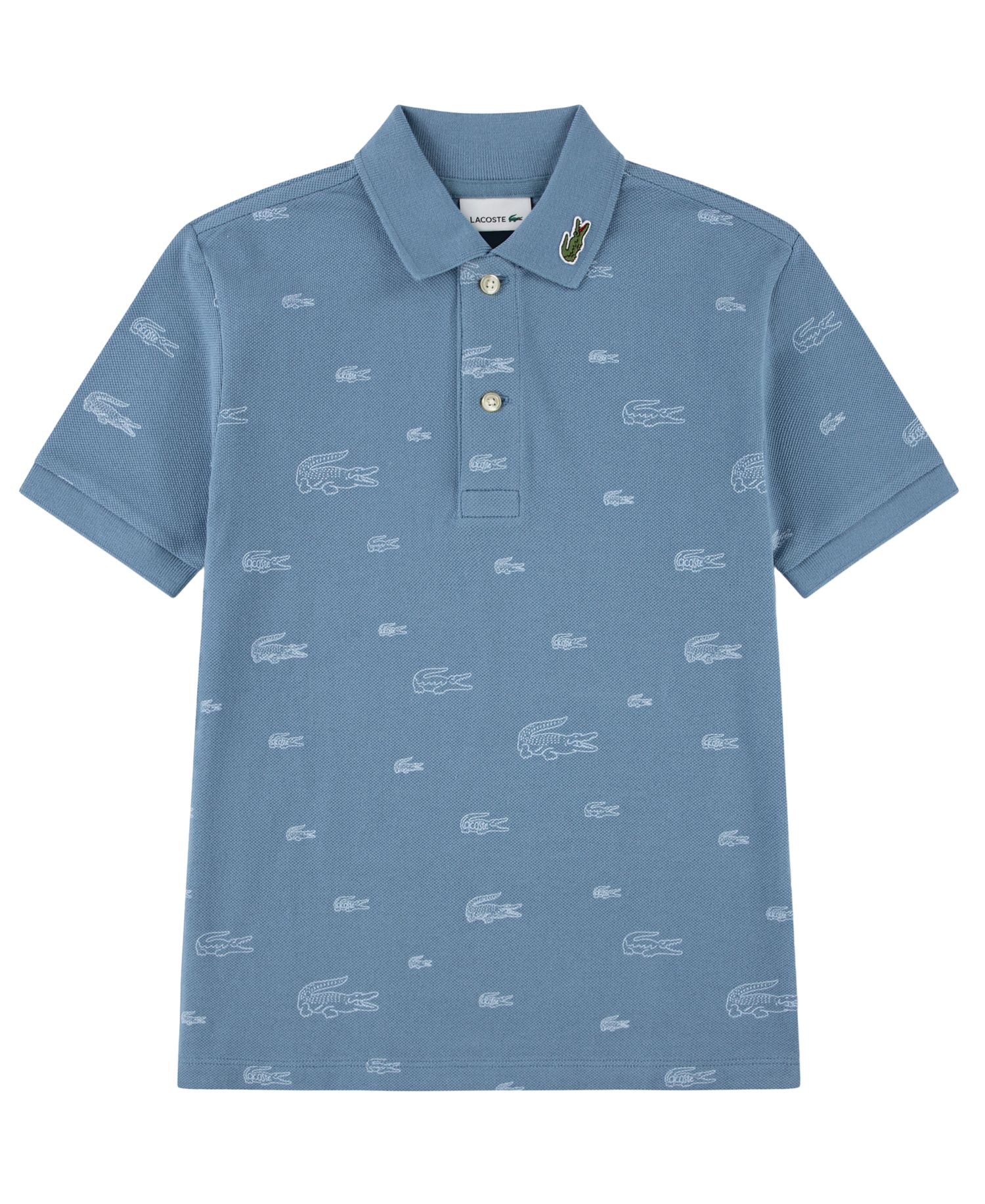 Boys' 10-16 Short-Sleeve Line Croc Printed Polo Shirt