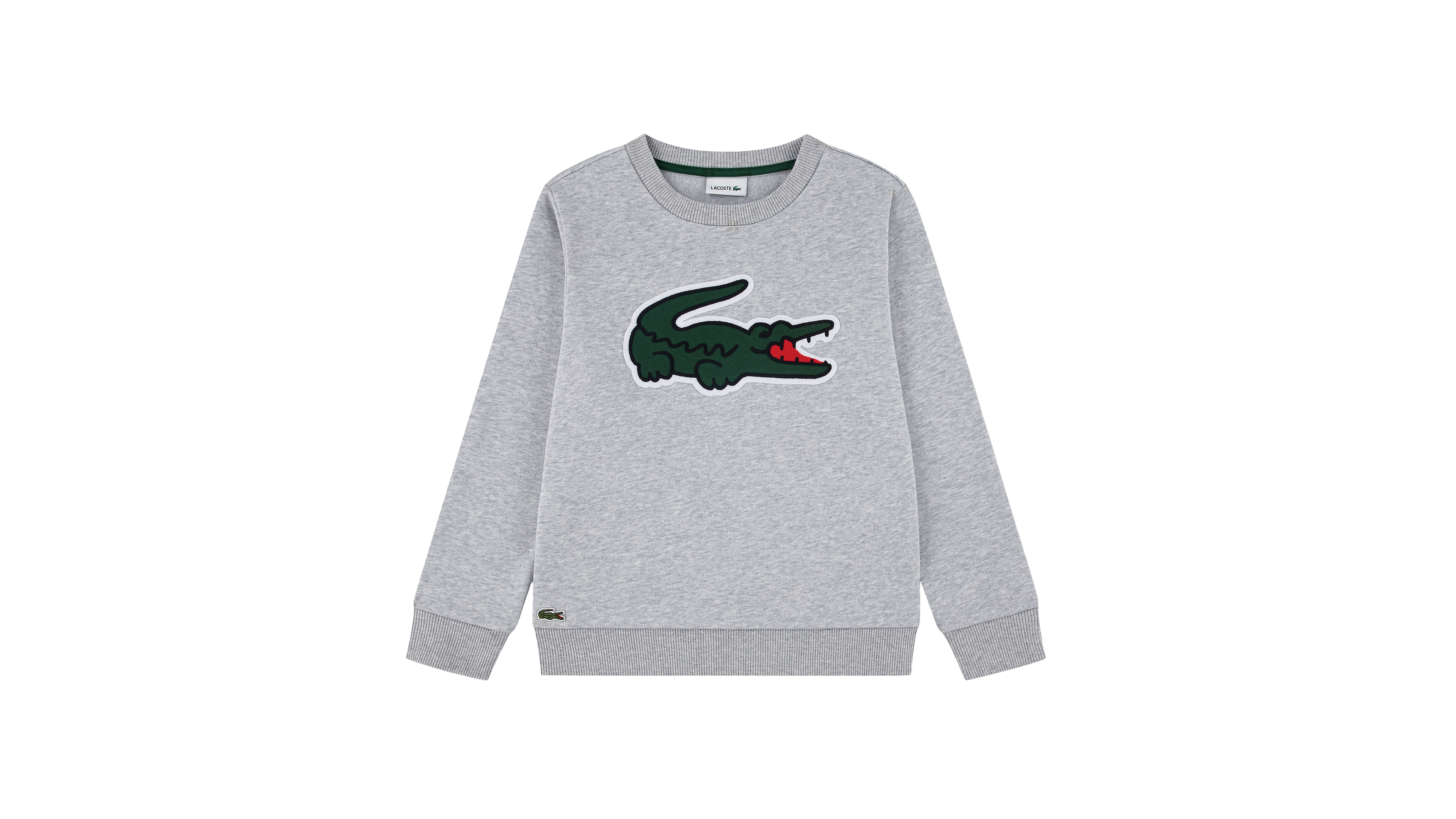 Lacoste Boys' 10-16 Long-Sleeve Bold Crocodile Sweatshirt