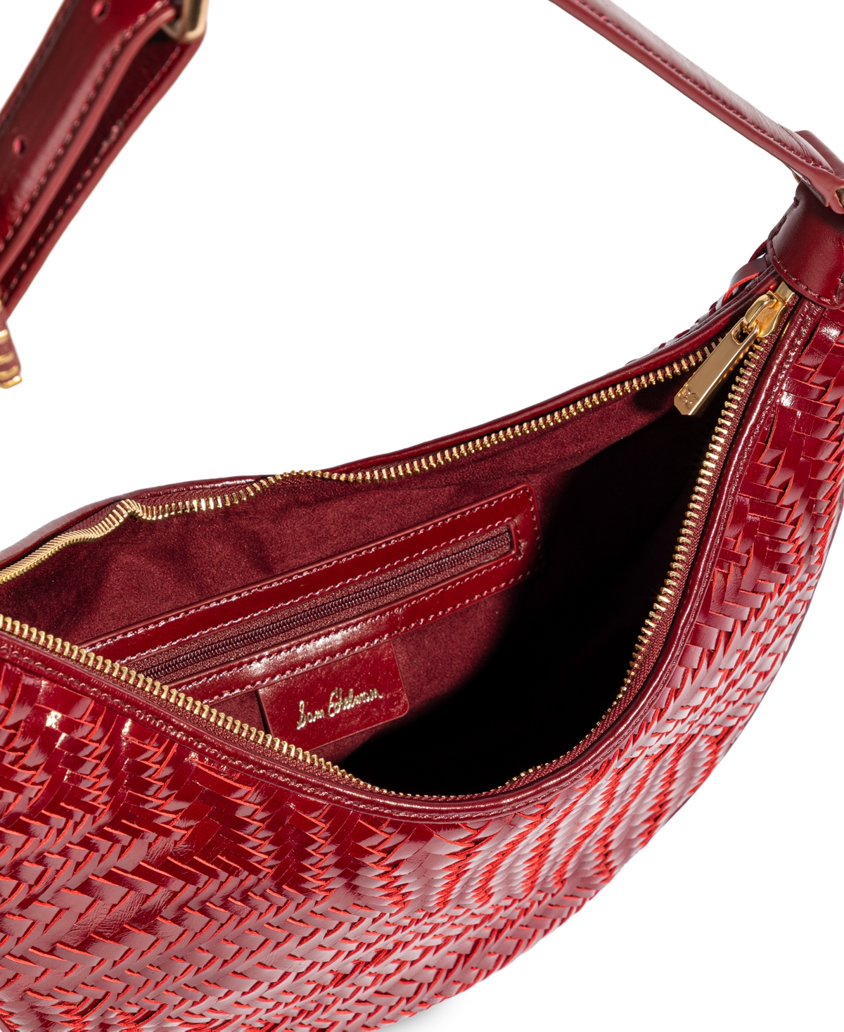 Sam Edelman Charli Woven Crescent Adjustable Small Shoulder Handbag