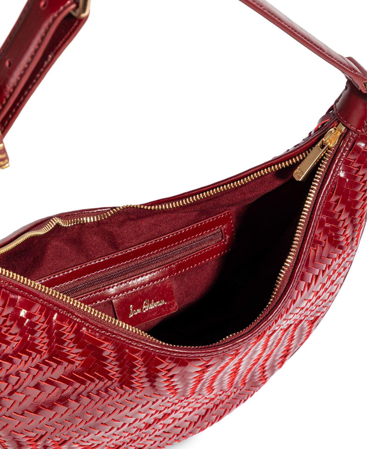 Charli Woven Crescent Adjustable Small Shoulder Handbag