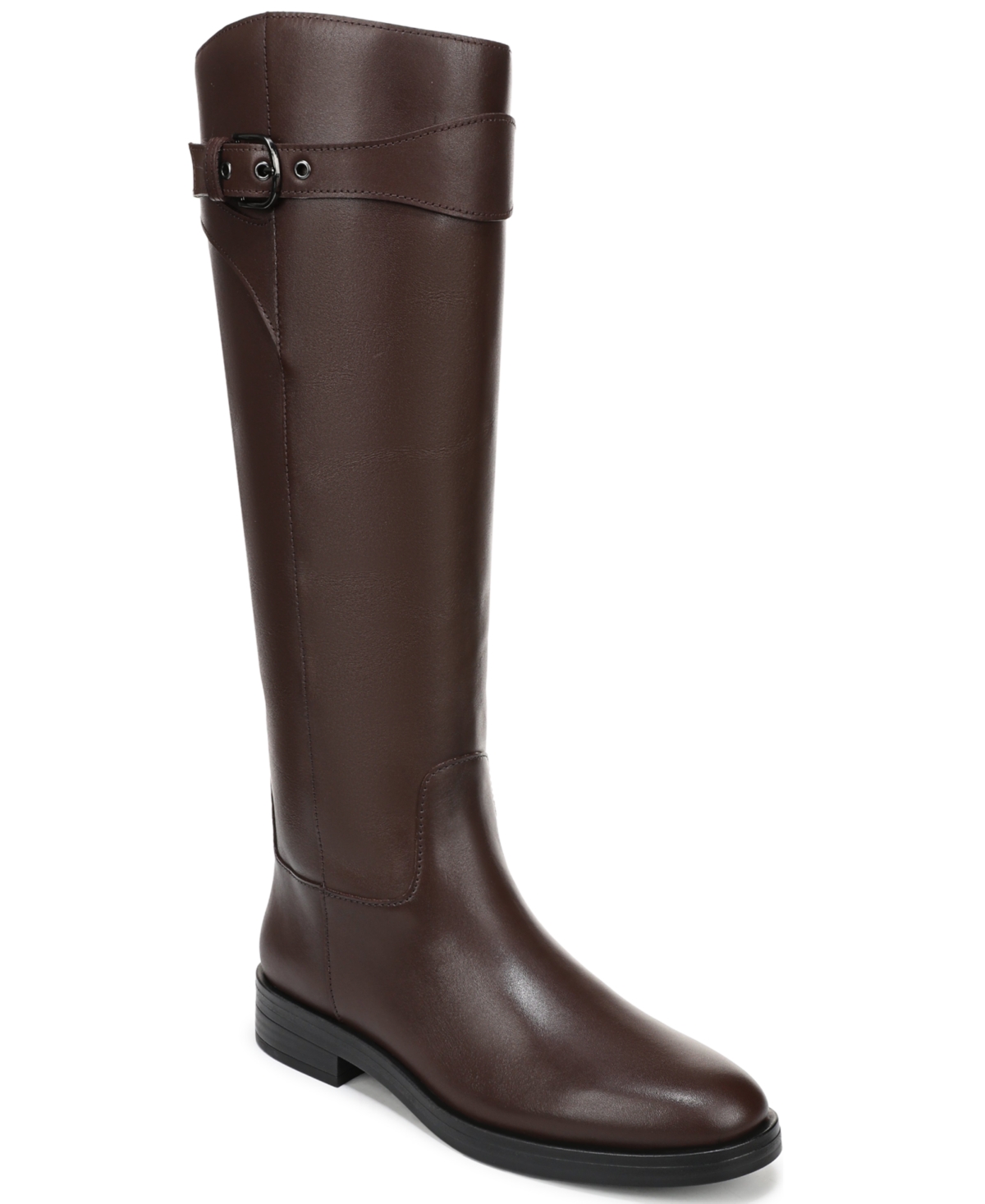 Franco Sarto Franco Marny Knee High Riding Boot (Dark Chestnut Leather) 7.5 M Round Toe
