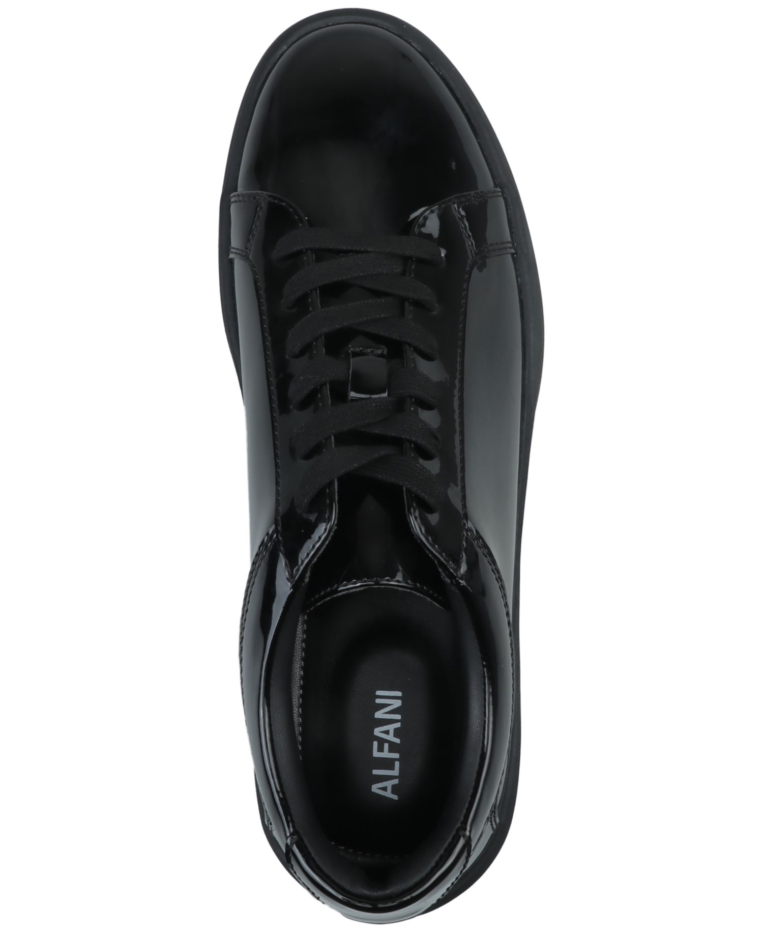 Men's Patent Leather Lace-Up Sneakers