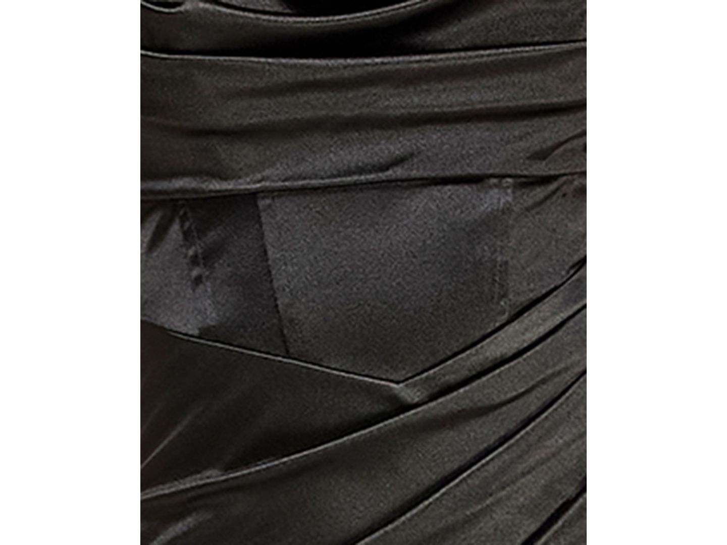 Женское платье Emerald Sundae Satin Cowl Neck Asymmetric-Hem Midi, цвет: Чёрный — фото 5