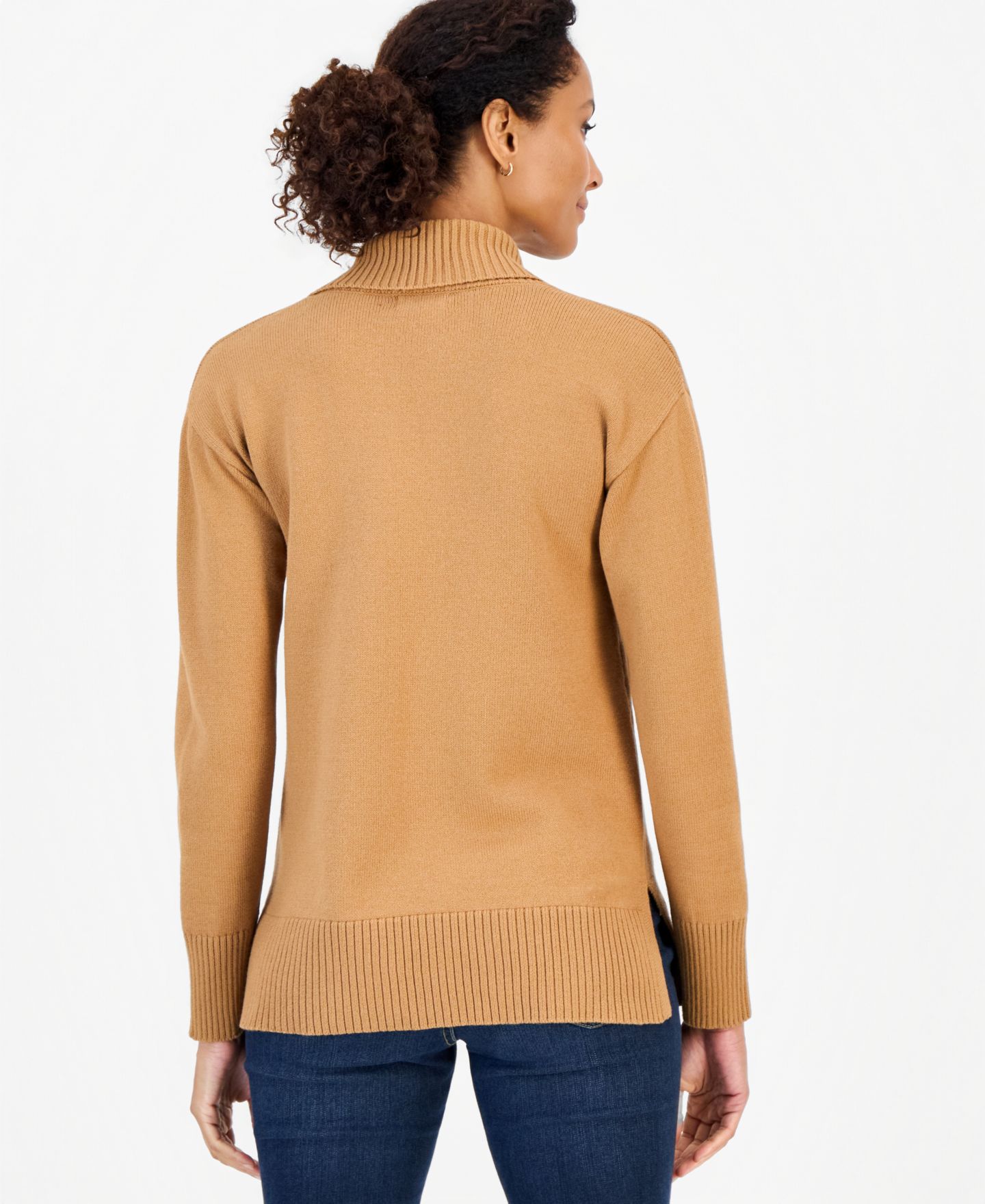 Женский свитер Style & Co Petite Shawl Collar Cotton-Blend, цвет: Beechwood — фото 3