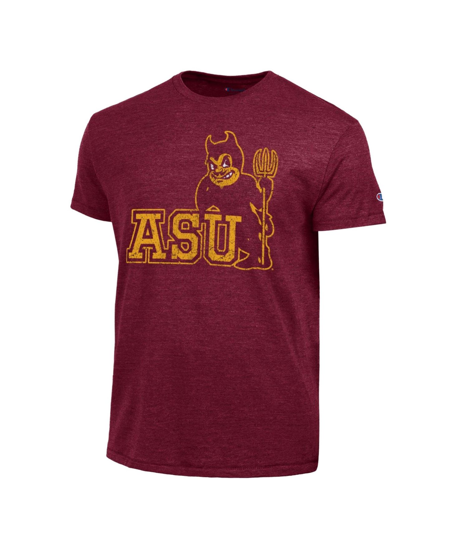 Мужская футболка Champion Maroon Arizona State Sun Devils Triumph Tri-Blend — фото 3