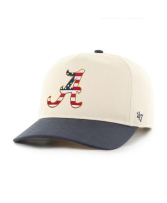 Men's Natural/Navy Alabama Crimson Tide Americana Flag Hitch Adjustable Hat