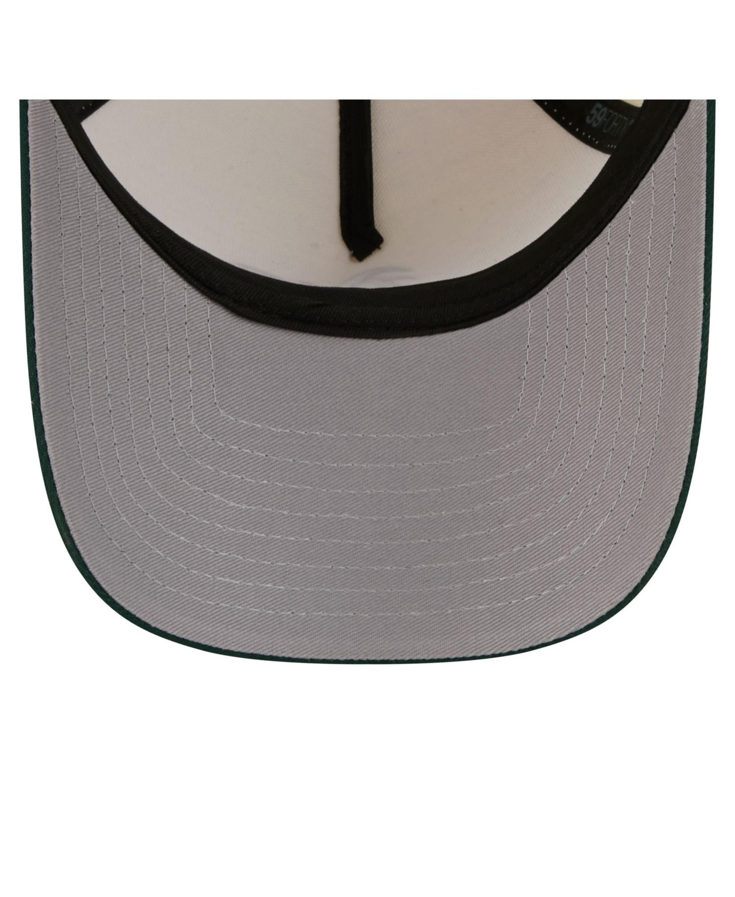 Men's Cream Athletics Chrome A-Frame 59FORTY Fitted Hat