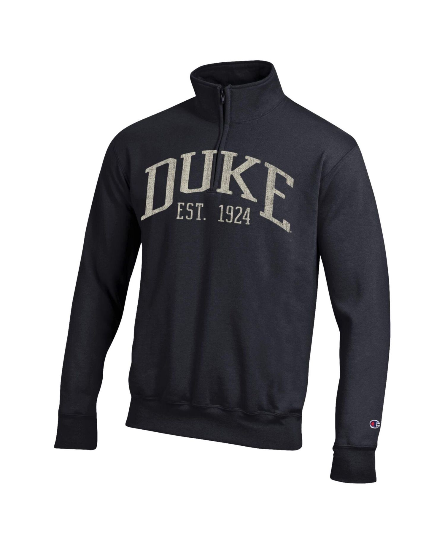 Men's Black Duke Blue Devils Power blend Quarter-Zip Pullover