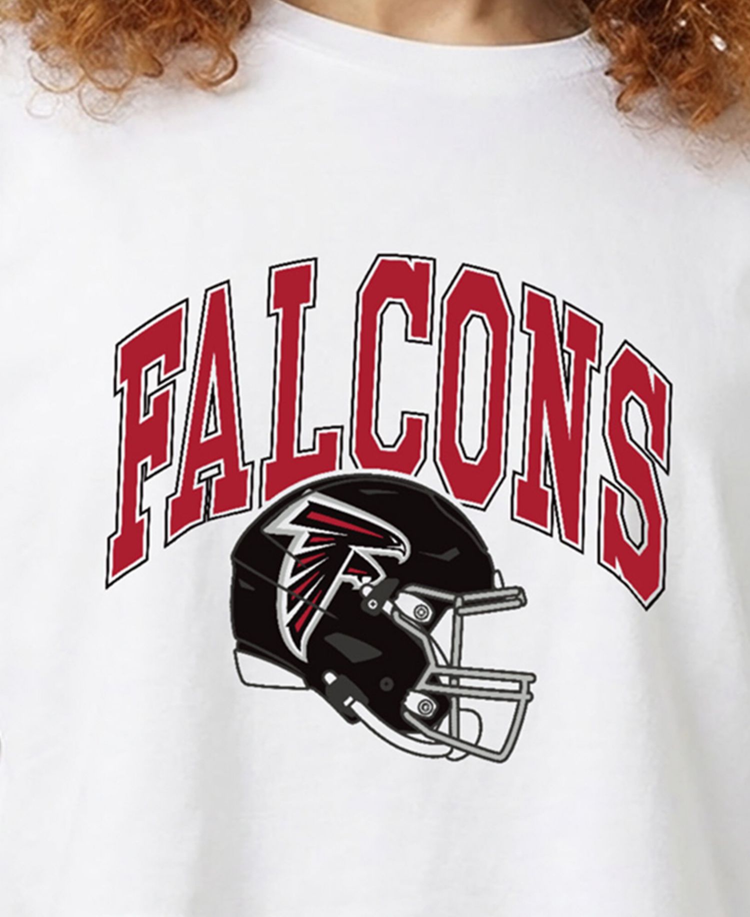 Women's Atlanta Falcons Boyfriend-Cropped T-Shirt