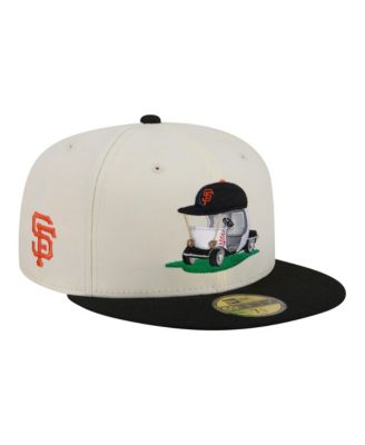 Men's Cream/Black San Francisco Giants Bullpen Cart 59FIFTY Fitted Hat