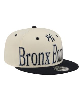 Men's Cream New York Yankees Oversized Slogan 9FIFTY Snapback Hat