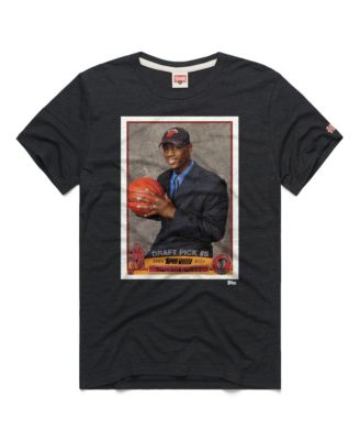 Men's and Women's Dwyane Wade Charcoal Miami Heat Topps Trading Card Player Tri-Blend T-Shirt