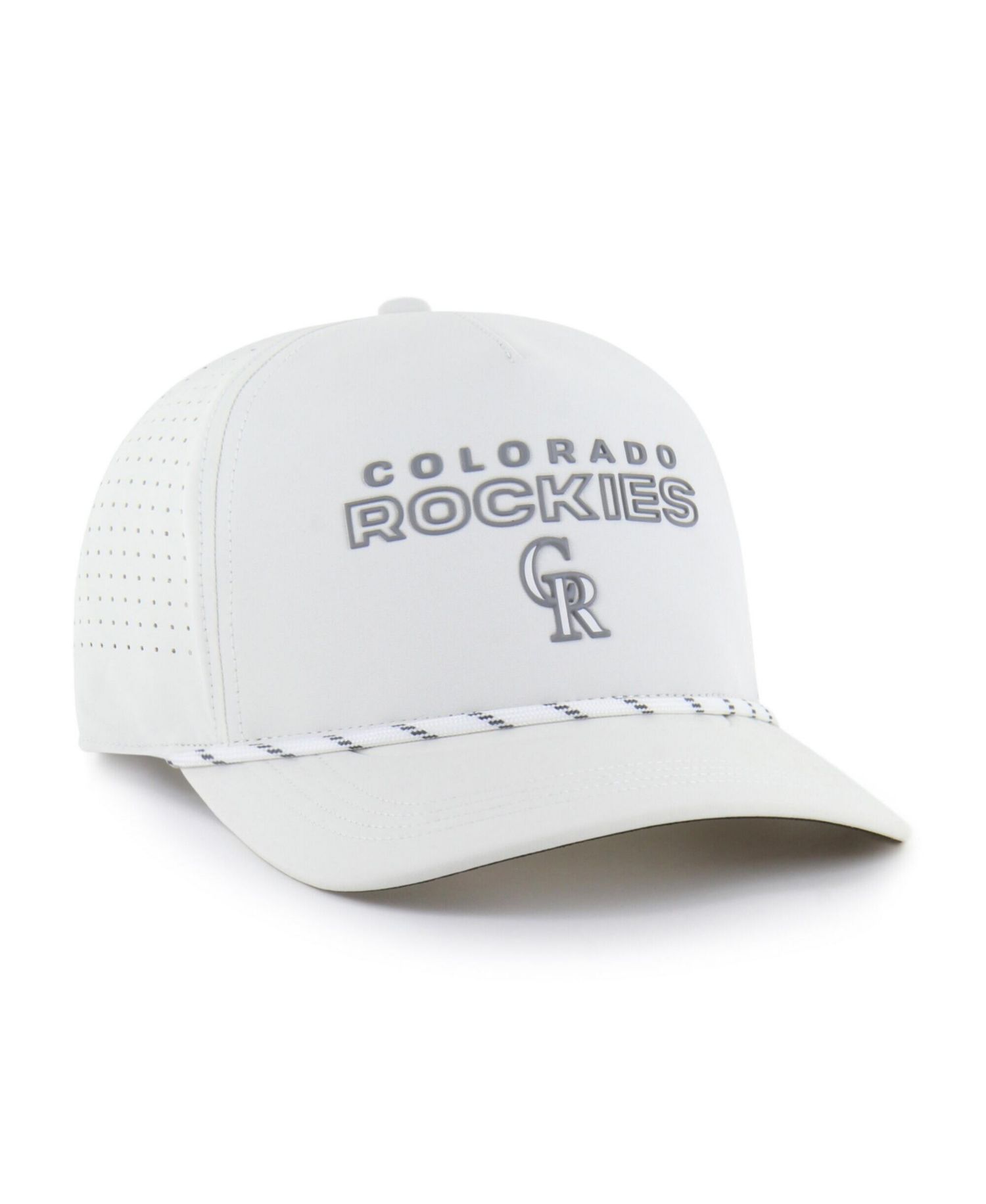 Men's White Colorado Rockies Forward Vault Hitch Adjustable Hat