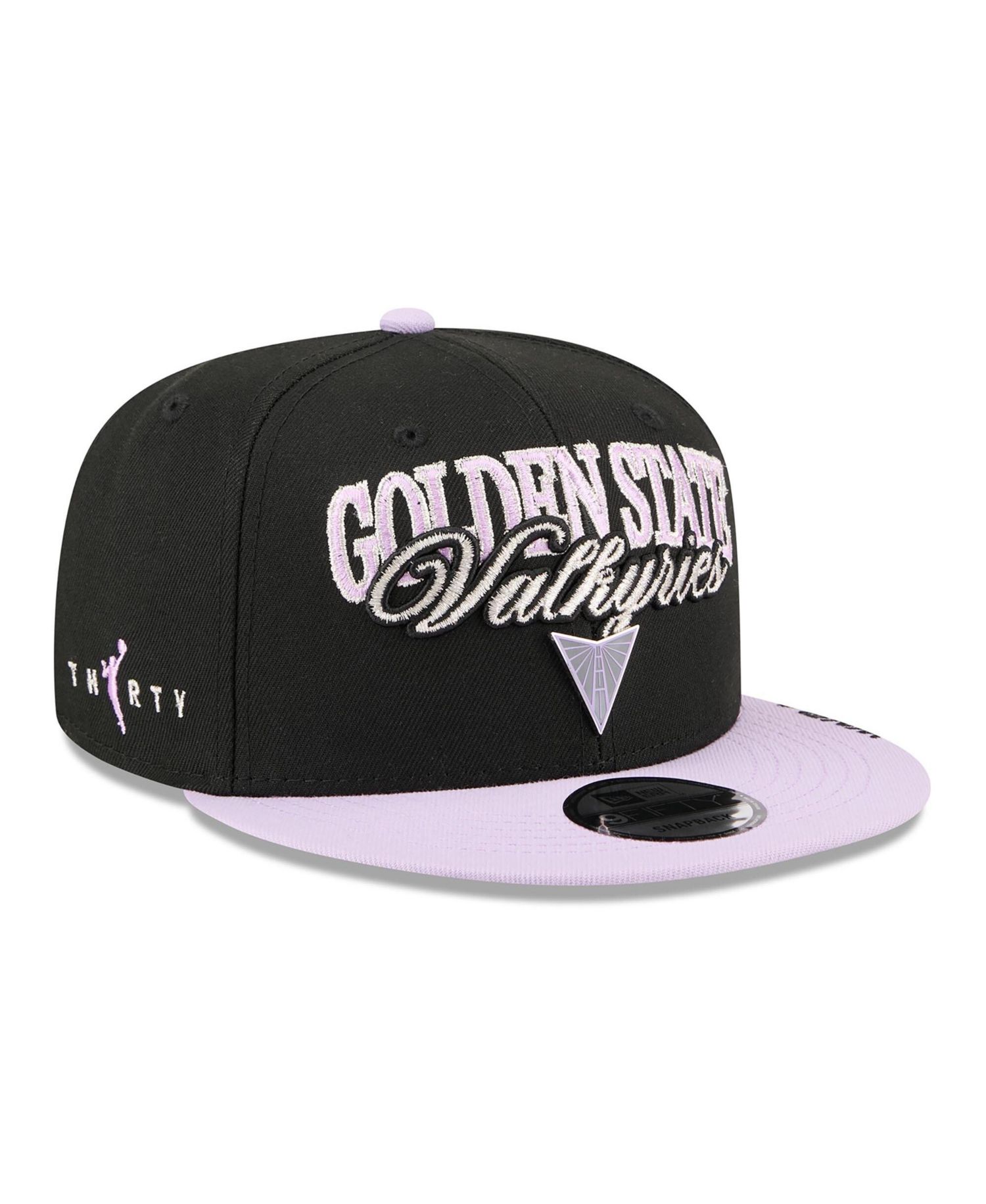 Men's and Women's Eclipse Black/Violet Golden State Valkyries WNBA Tip-Off 2026 Metal Badge A-Frame 9FIFTY Snapback Hat