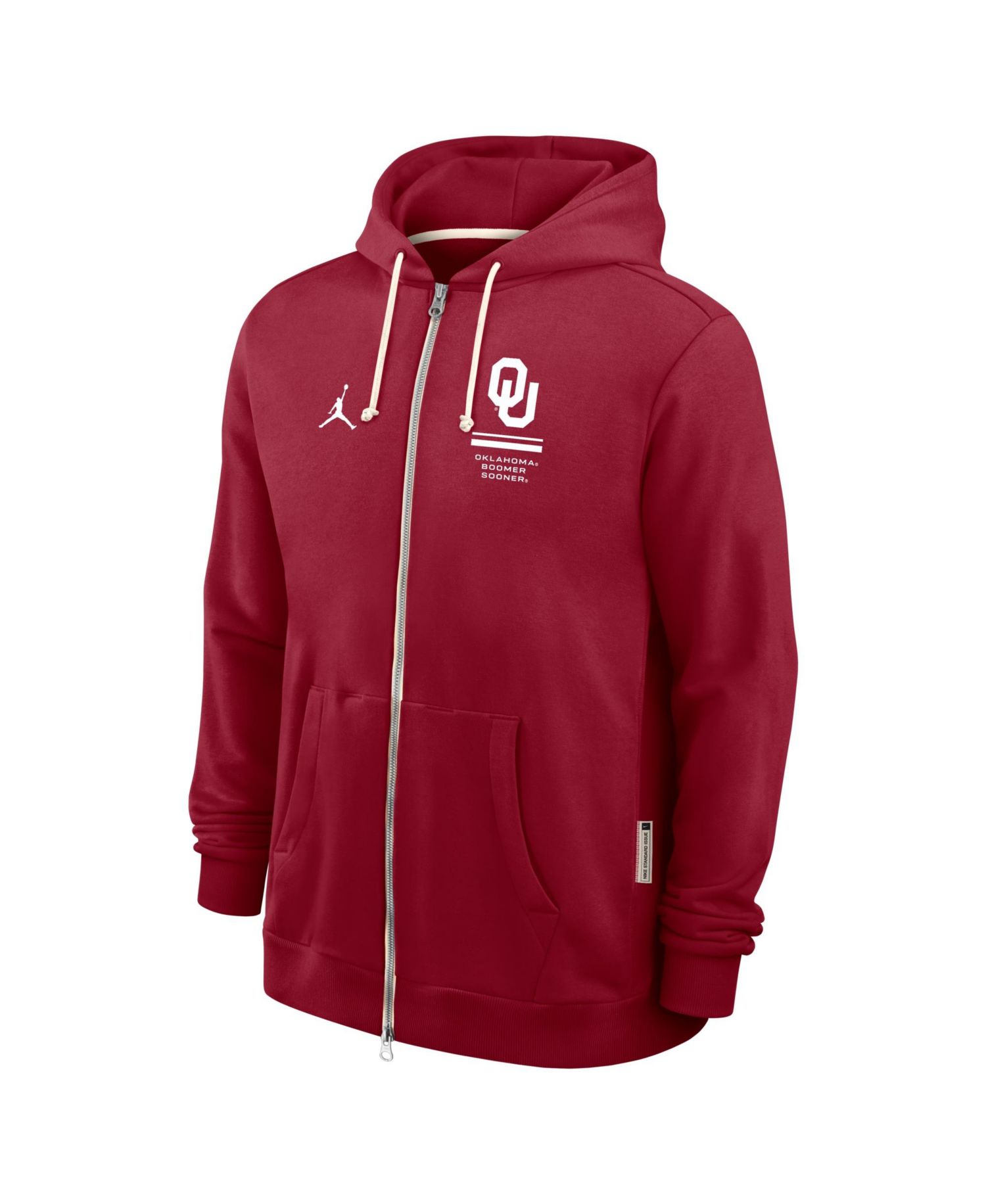 Men's Crimson Oklahoma Sooners 2026 Sideline Standard Issue Dri-FIT Full-Zip Hoodie