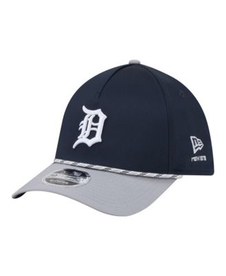 Men's Navy/Gray Detroit Tigers Rope M-Crown A-Frame 39THIRTY Flex Hat