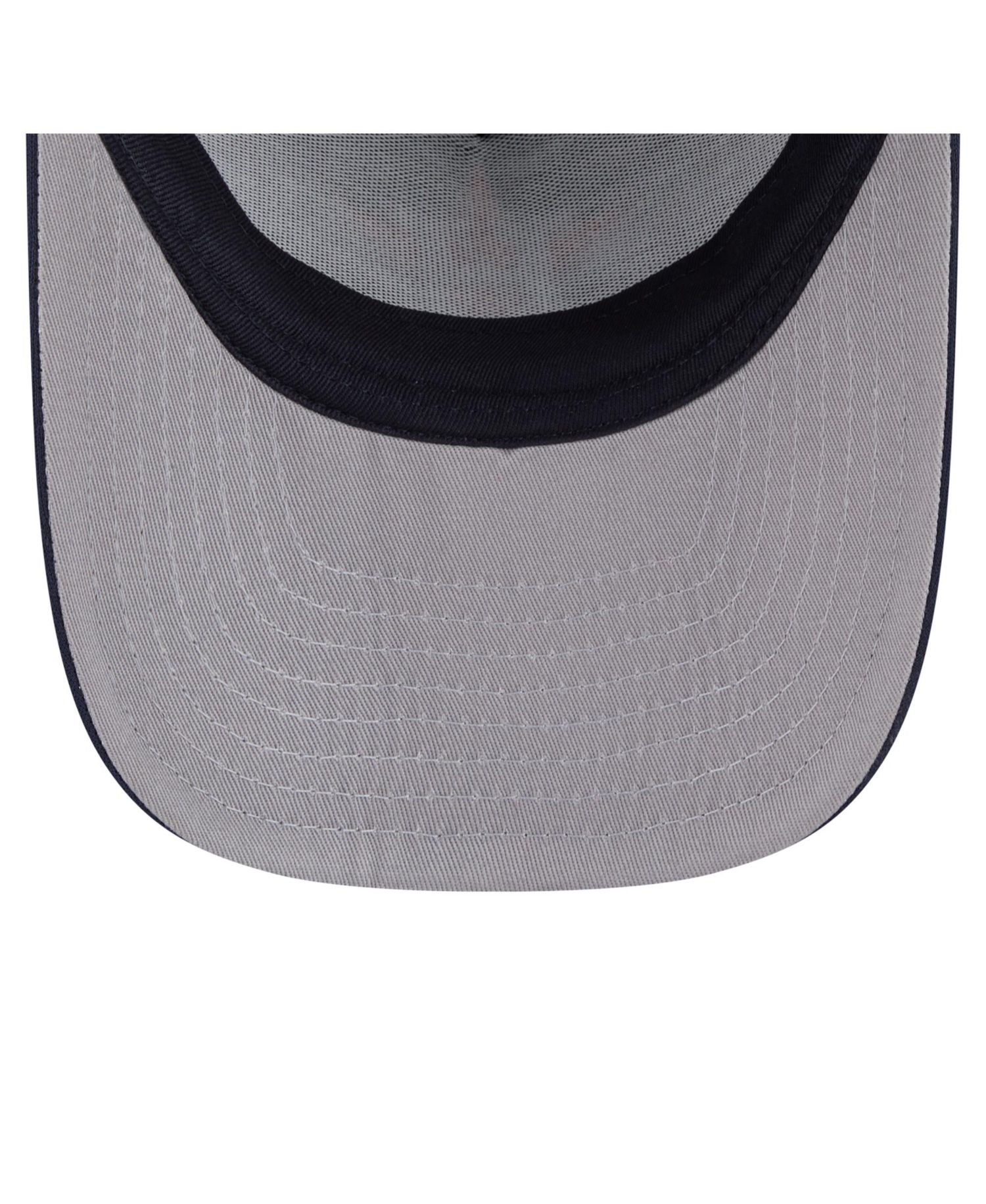 Men's Navy Houston Astros Worn A-Frame 9FIFTY Trucker Snapback Hat