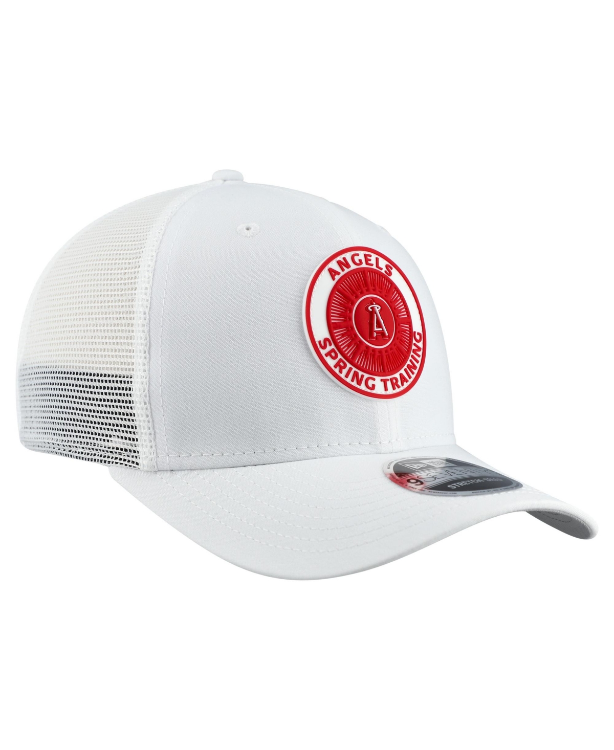 New Era Men's White Los Angeles Angels 2026 Spring Training Fan Pack 9SEVENTY Adjustable Trucker Hat
