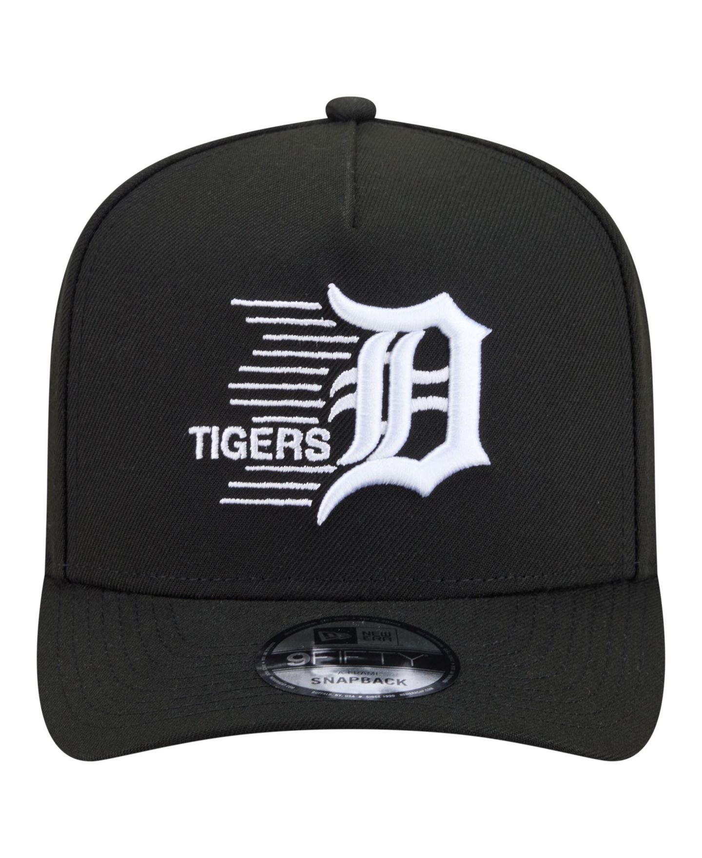 Мужская кепка New Era Black Detroit Tigers Motion A-Frame 9FIFTY Snapback Hat — фото 5