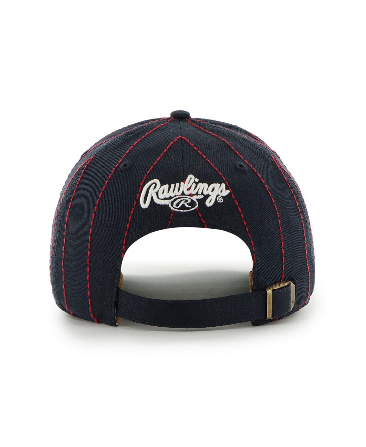 Men's Rawlings Navy Boston Red Sox Pinstripe Hitch Adjustable Hat