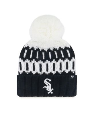 Women's Black Chicago White Sox Felicity Cuffed Knit Hat with Pom