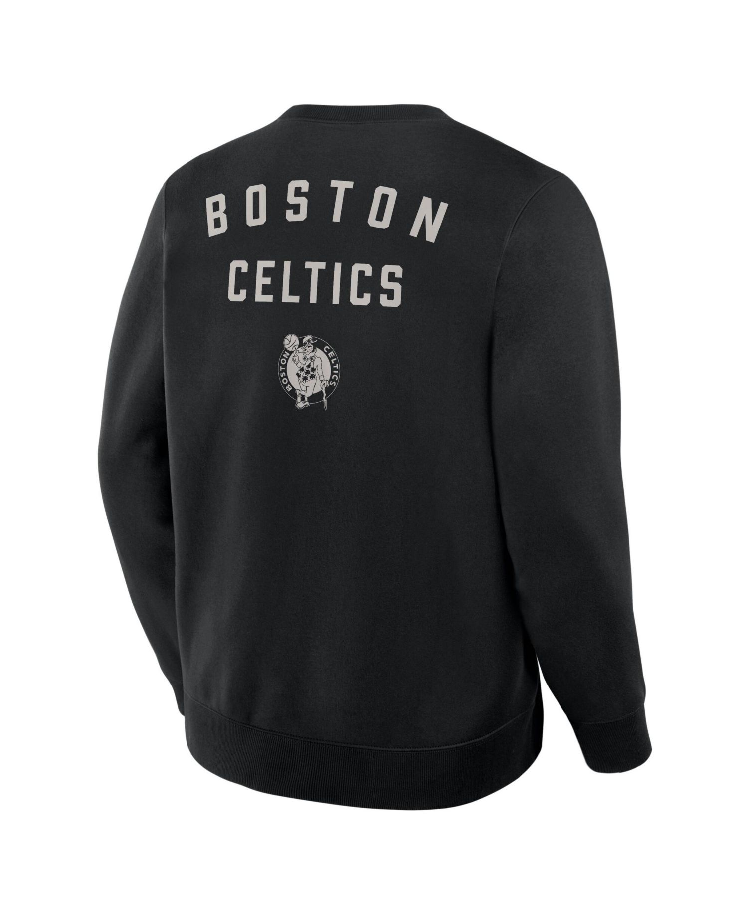 Men's Black Boston Celtics Crossover Collection Defensive Rotation Drill Premium Pullover Sweatshirt