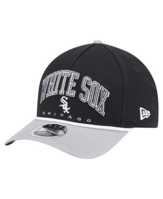 Men's Black, Gray Chicago White Sox Arch 9FORTY A-Frame M-Crown Adjustable Hat
