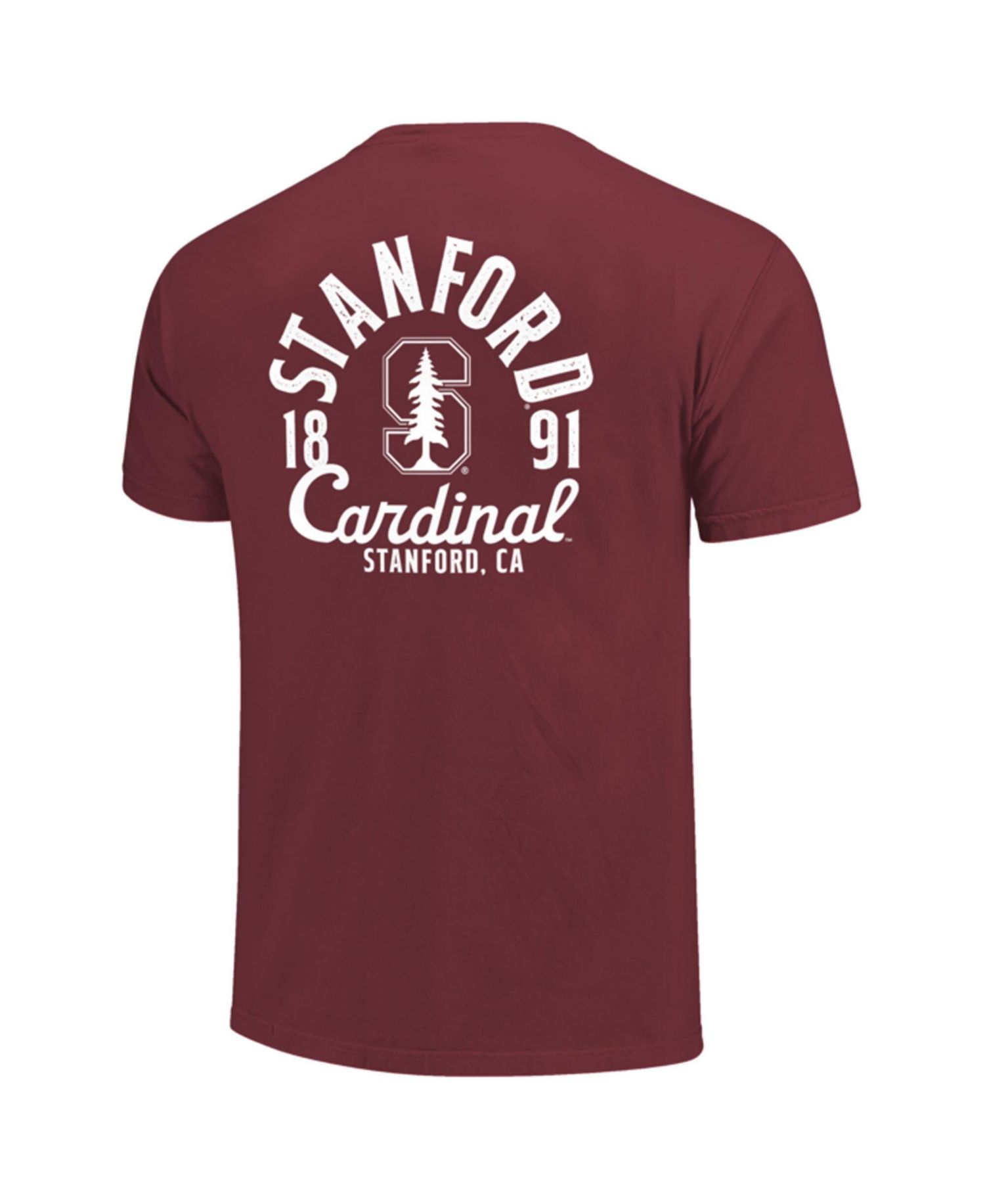 Men's Cardinal Stanford Cardinal Comfort Colors Mascot Overlay T-Shirt